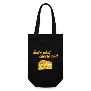 Lustig, das hat Cheese gesagt - Geschenkbeutel für Flaschen - Schwarz - Vorne