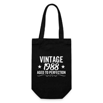 Vintage 1988 Aged To Perfection - Gift Bag for Bottles - black - Front