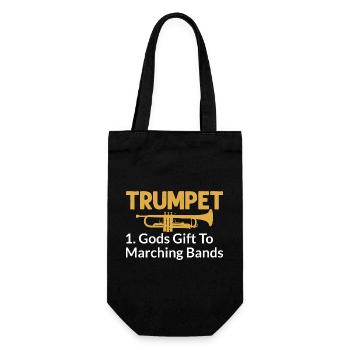 Trumpet 1. Gods Gift To Marching Bands Trumpeter P - Geschenkbeutel für Flaschen - Schwarz - Vorne