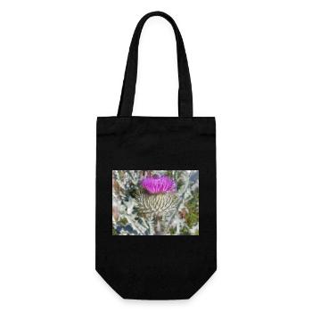 Scotch Baumwolldistel auch Wolldistel - Geschenkbeutel für Flaschen - Schwarz - Vorne