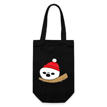 Sloth Christmas sweet funny sloths animal 09 - Gift Bag for Bottles - black - Front