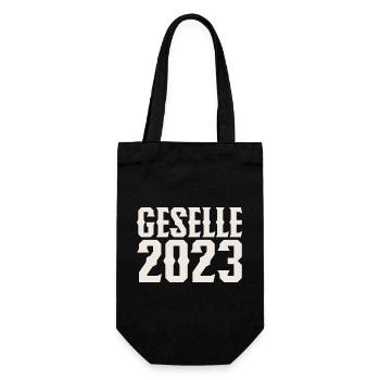 Geselle 2023 Gesellenprüfung - Geschenkbeutel für Flaschen - Schwarz - Vorne