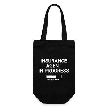 Insurance Agent in Progress Please Wait - Gift Bag for Bottles - black - Front
