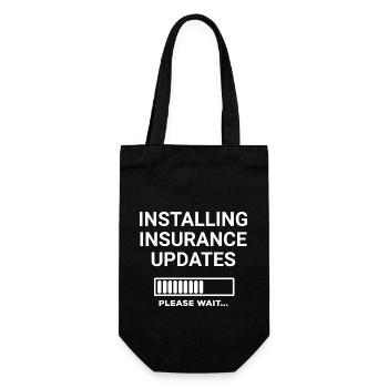 Installing Insurance Updates Please Wait - Gift Bag for Bottles - black - Front