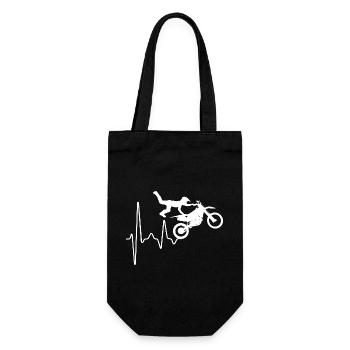 Motorcycle heartbeat - Gift Bag for Bottles - black - Front