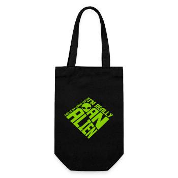 Citation extraterrestre de costume humain - Sac à bouteille - noir - Devant