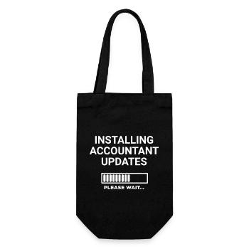 Installing Accountant Updates Please Wait - Gift Bag for Bottles - black - Front