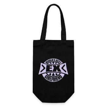 worlds best ex girlfriend - Geschenkbeutel für Flaschen - Schwarz - Vorne