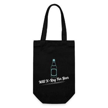 Will X-Ray For Beer Radiology X-Ray Wheel Tech - Gift Bag for Bottles - black - Front