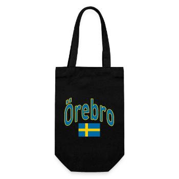 Örebro schweden flagge - Geschenkbeutel für Flaschen - Schwarz - Vorne