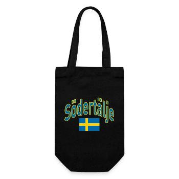 Södertälje schweden flagge - Geschenkbeutel für Flaschen - Schwarz - Vorne