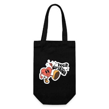 Heart Your Opinion - Geschenkbeutel für Flaschen - Schwarz - Vorne