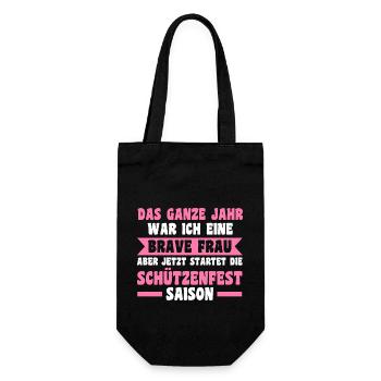 Schützenverein Schützenfest - Geschenkbeutel für Flaschen - Schwarz - Vorne