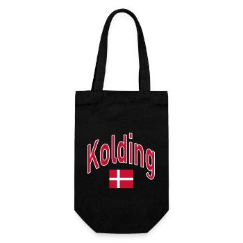Kolding Denmark flag - Gift Bag for Bottles - black - Front