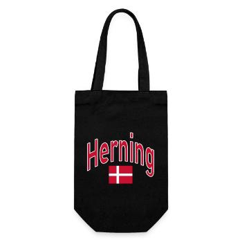 Herning Denmark flag - Gift Bag for Bottles - black - Front