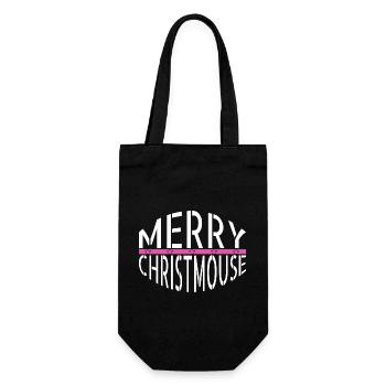 Couples Mouse Dinosaur Moon Don't Worry Okay Fine - Gift Bag for Bottles - black - Front