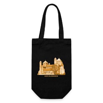 Hildesheim Dom Mariä Himmelfahrt Niedersachsen - Geschenkbeutel für Flaschen - Schwarz - Vorne