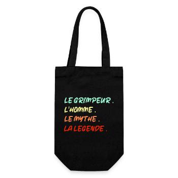 Le grimpeur,l’homme,le mythe,la légende. - Sac à bouteille - noir - Devant