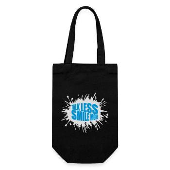 talk less smile more - Gift Bag for Bottles - black - Front