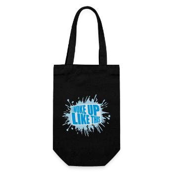 woke up like this - Gift Bag for Bottles - black - Front