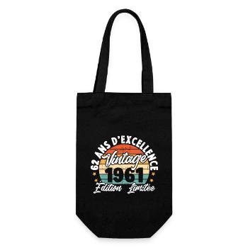 Vintage Cadeau D'anniversaire 62 Ans Vintage 1961 - Sac à bouteille - noir - Devant
