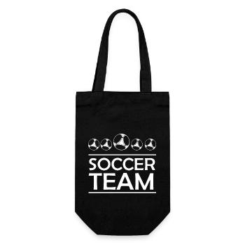 Fußball Soccer - Geschenkbeutel für Flaschen - Schwarz - Vorne