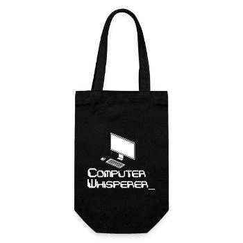 Computer Whisperer Coding Software - Gift Bag for Bottles - black - Front