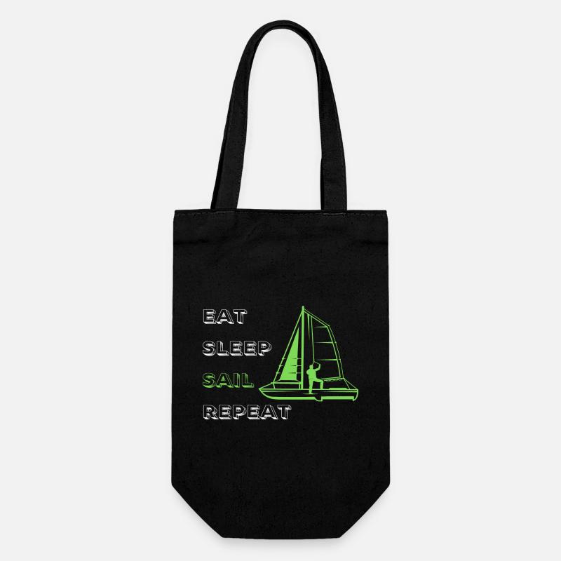 Eat Sleep Sail Repeat - Gift Bag for Bottles - black