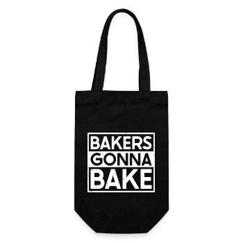 Bakers gonna bake- Bäcker Geschenke - Geschenkbeutel für Flaschen - Schwarz - Vorne