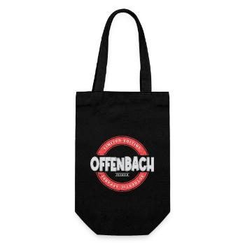 Offenbach Deutschland Stadt Skyline Heimat Liebe - Geschenkbeutel für Flaschen - Schwarz - Vorne