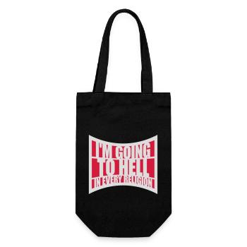 En allant en enfer - Sac à bouteille - noir - Devant