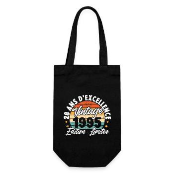 Vintage Cadeau D'anniversaire 28 Ans Vintage 1995 - Sac à bouteille - noir - Devant