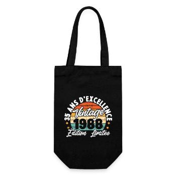 Vintage Cadeau D'anniversaire 35 Ans Vintage 1988 - Sac à bouteille - noir - Devant