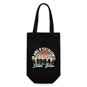 Vintage Cadeau D'anniversaire 39 Ans Vintage 1984 - Sac à bouteille - noir - Devant