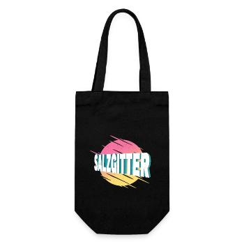 Salzgitter Germany City Font Vintage Retro - Gift Bag for Bottles - black - Front