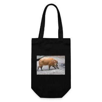 Pinselohrschwein Flussschwein Potamochoerus - Sac à bouteille - noir - Devant