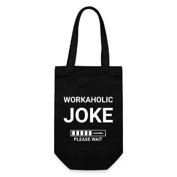 Workaholic Joke Loading Please Wait - Gift Bag for Bottles - black - Front