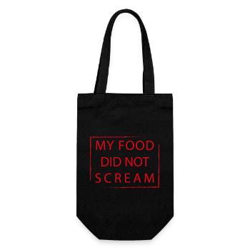 MY FOOD DID NOT SCREAM - Gift Bag for Bottles - black - Front