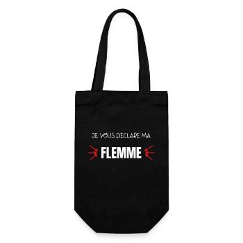 je vous déclare ma flemme - Sac à bouteille - noir - Devant