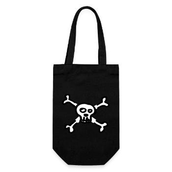 pirate skull - Sac à bouteille - noir - Devant