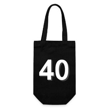 40 hell, feiern - Geschenkbeutel für Flaschen - Schwarz - Vorne