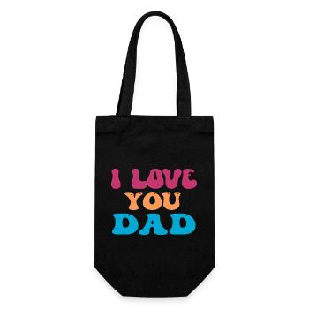 I Love You Dad - Gift Bag for Bottles - black - Front