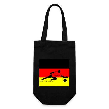 Soccer Fussball - Geschenkbeutel für Flaschen - Schwarz - Vorne