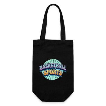 Basketball Sports Player Font Pop Art Cartoon - Gift Bag for Bottles - black - Front