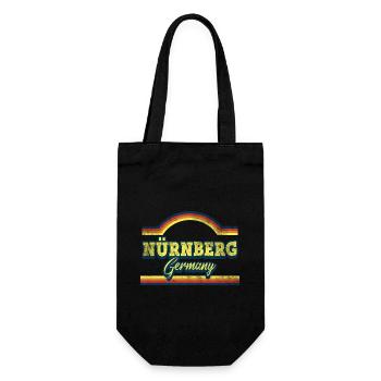 Nuremberg Germany City Font Vintage Retro - Gift Bag for Bottles - black - Front