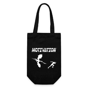 motivation sport running humor dragon - Gift Bag for Bottles - black - Front