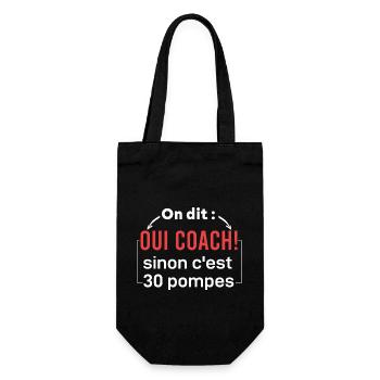 Sportif Entraîneur idée, On Dit Oui Coach Humour - Sac à bouteille - noir - Devant