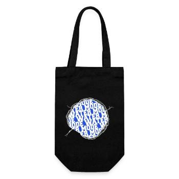 quote apnea swim dad tshirts swimming - Gift Bag for Bottles - black - Front