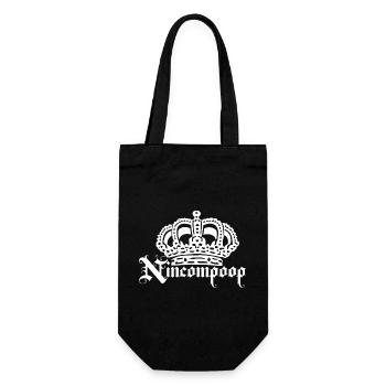 Nincompoop with a Crown - white - Gift Bag for Bottles - black - Front