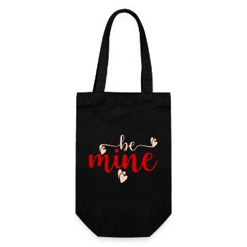 be mine - Gift Bag for Bottles - black - Front